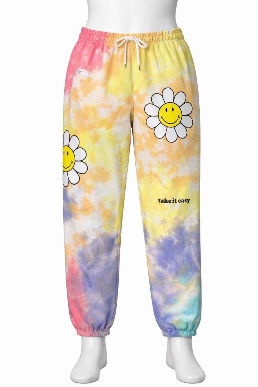 NWT BSR By Samii Ryan SMILEY Take It Easy Tie Dye Sweatpants size Medium